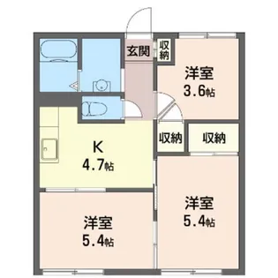 ルミエール泉B【1階】の間取り