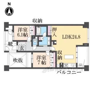 パークハウス京都岡崎有楽荘【3階】の間取り