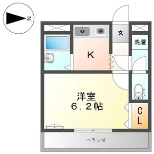 メゾンあさひ【1階】の間取り