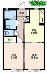 パル松阪II【1階】の間取り