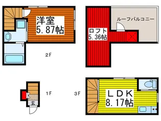 川口リバースの間取り