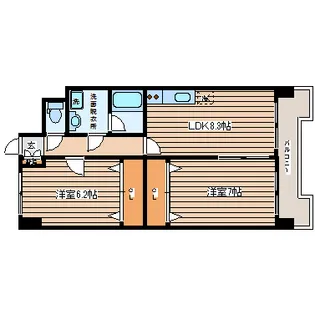 ウェルステージ丸浩弐番館【7階】の間取り