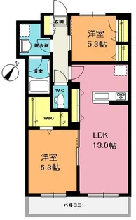 アンベリール【3階】の間取り