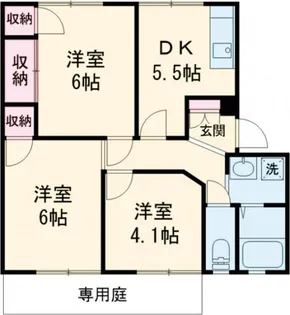 コーポリベール【1階】の間取り