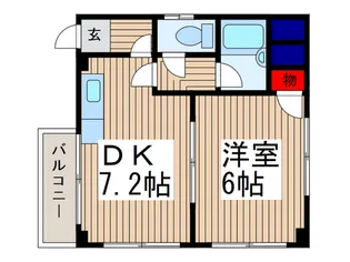 パークハイツ国谷【3階】の間取り