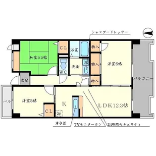 ヴェルドミール桃山台【5階】の間取り