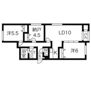 ロジュマン手稲【2階】の間取り