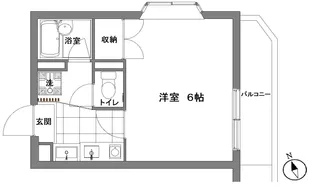 スカイコート京王多摩川【3階】の間取り