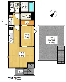 GRANDTIC雑餉隈【2階】の間取り