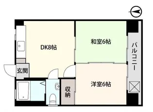 アシスト第2岐阜マンション【2階】の間取り