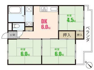 灰本コーポ【2階】の間取り