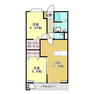 ベッラ・ビスタ【3階】の間取り