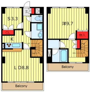 クレール川原【6階】の間取り