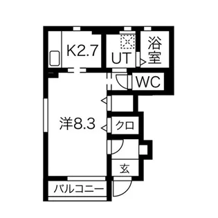 ル ジュール メルヴェイユー【1階】の間取り