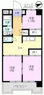 ロイヤルハイム中津川【5階】の間取り