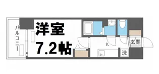 プレサンス大国町ラヴェニール【7階】の間取り