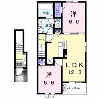 サザンカA【2階】の間取り