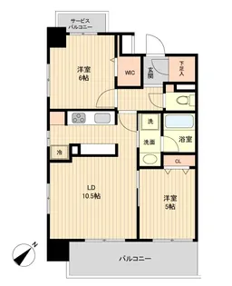 グラディート町田【8階】の間取り