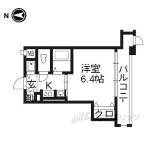 エステムコート京都河原町プレジール【5階】の間取り