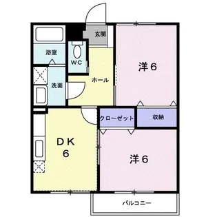 河辺ハーベスト B【2階】の間取り