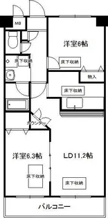 ルネス・エスポワール【4階】の間取り