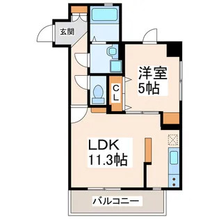 坪井セントラルパーク飛鳥【3階】の間取り