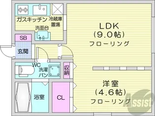 MODULOR南円山【4階】の間取り