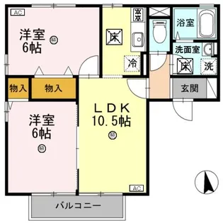 コーポラスITOIII A【1階】の間取り