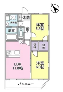 ベルドミール玉川【3階】の間取り