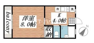 ハイツオズワルドI【2階】の間取り