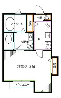 ブランetノアール【2階】の間取り