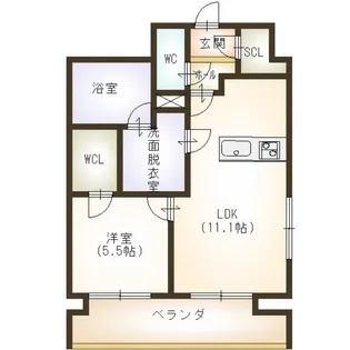 オクト川端町【8階】の間取り