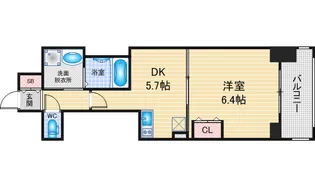 エステムプラザ名古屋駅前プライムタワー【6階】の間取り