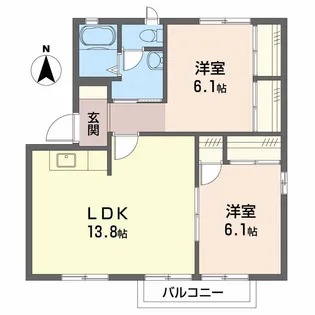 パークタウン三和【2階】の間取り