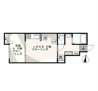 クライス四谷【1階】の間取り