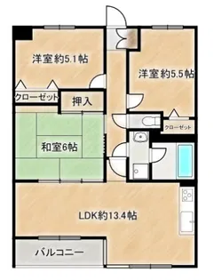 クィーンズ・ヴィラ武蔵浦和【4階】の間取り