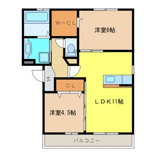 ル・クール【3階】の間取り