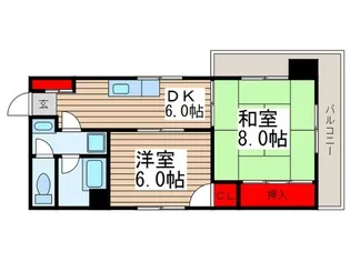 ニュ-三浦マンション【5階】の間取り