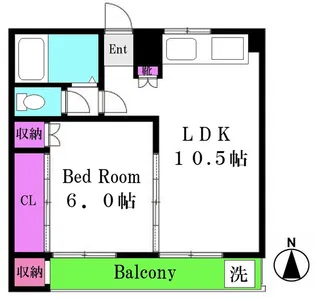 小林コーポ【2階】の間取り