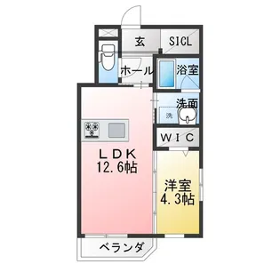 L’ALLUR I【1階】の間取り