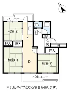 UR多摩ニュータウン豊ヶ丘【4階】の間取り