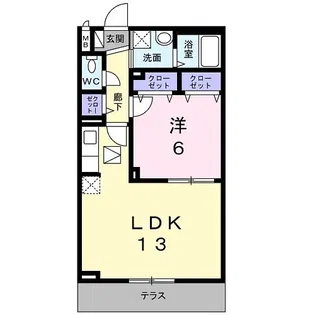 カーサアルドーレII【1階】の間取り