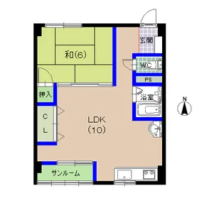 西村コーポ【5階】の間取り