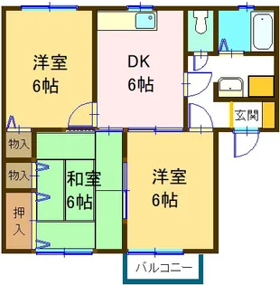 サンセールタウンA【2階】の間取り