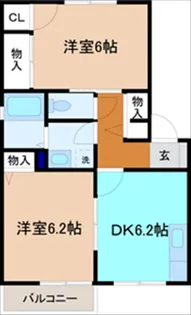 カムフォート【2階】の間取り