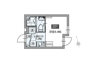 ビジュー千住大橋レジデンス【2階】の間取り