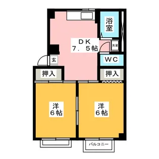 平野ハイツ A【1階】の間取り