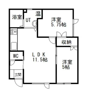 エコハウス幸【1階】の間取り