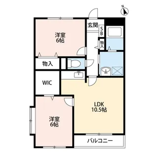 メゾンユウキ・寿【2階】の間取り