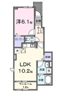 愛知県名古屋市緑区神の倉3【アパート】の間取り